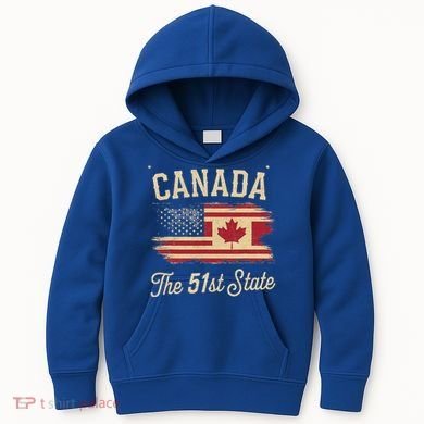 Canada The 51 State Trump Canada U.S State Kids Hoodie