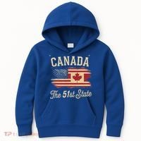 Canada The 51 State Trump Canada U.S State Kids Hoodie thumb 0