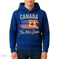 Canada The 51 State Trump Canada U.S State Kids Hoodie thumb 4