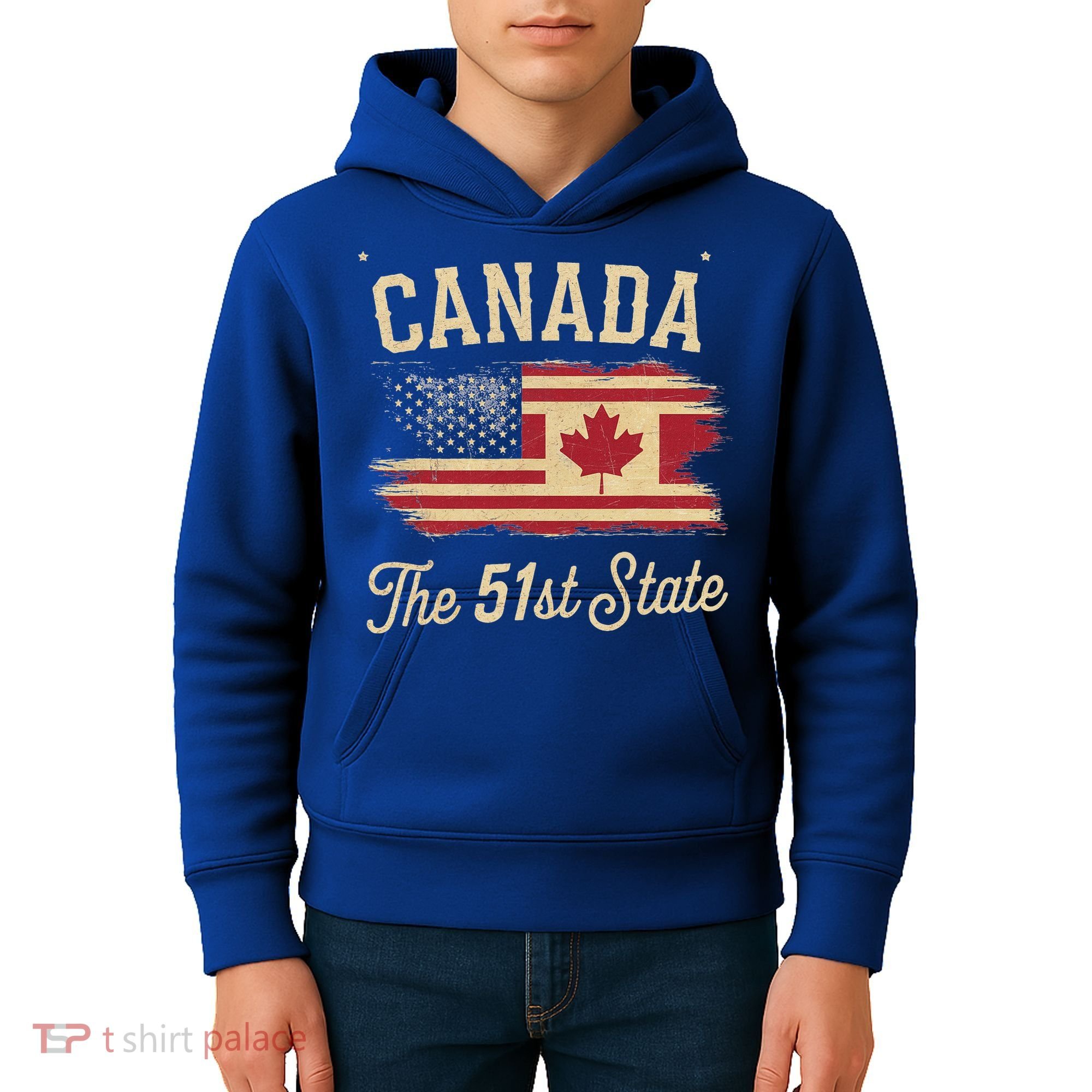 Canada The 51 State Trump Canada U.S State Kids Hoodie
