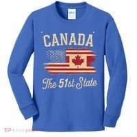 Canada The 51 State Trump Canada U.S State Kids Long Sleeve Shirt thumb 0