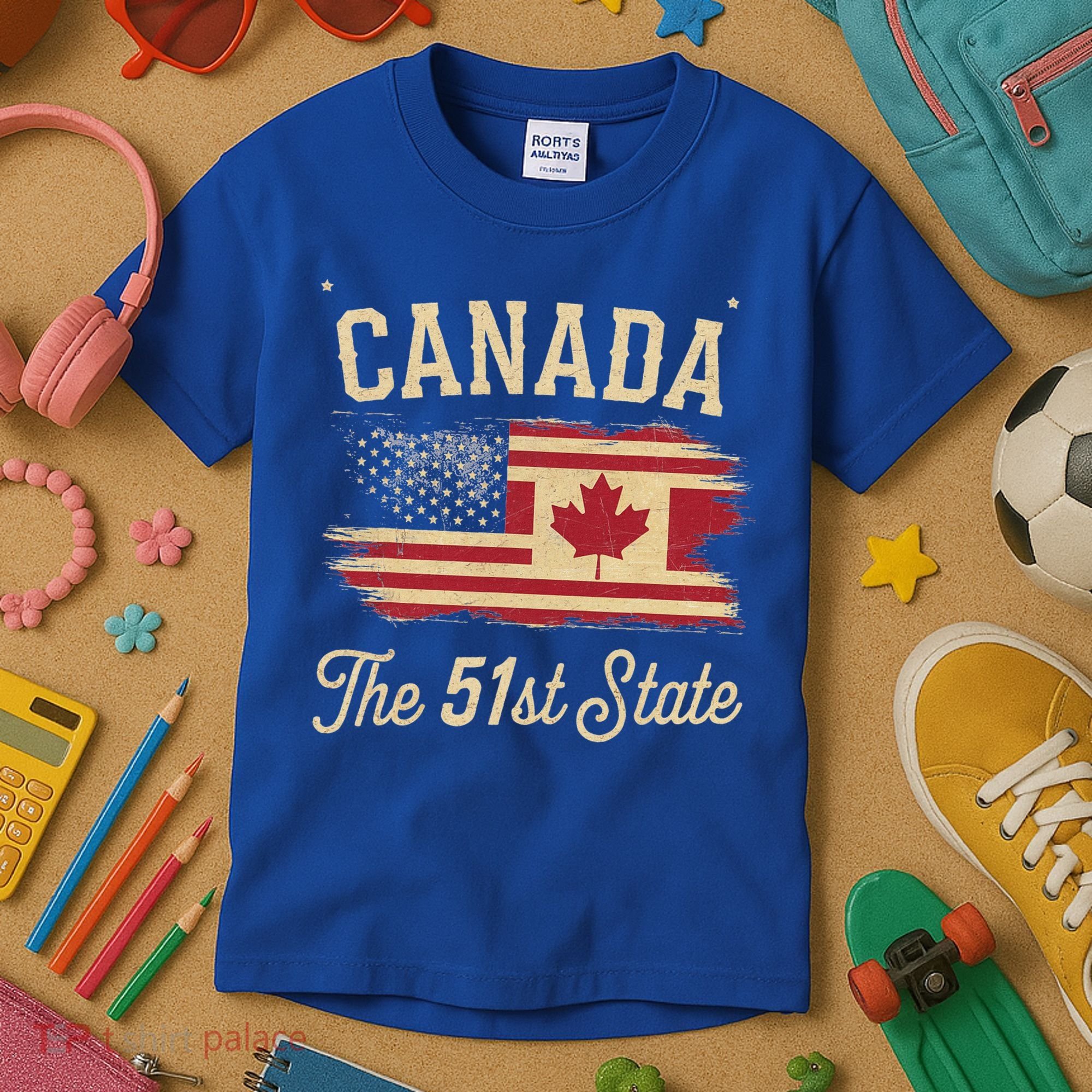 Canada The 51 State Trump Canada U.S State Kids T-Shirt