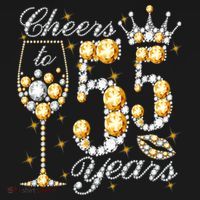 Cheers To 55 Years Old Happy 55th Birthday Queen Drink Wine Women's Hoodie thumb 2
