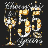 Cheers To 55 Years Old Happy 55th Birthday Queen Drink Wine Hat thumb 2