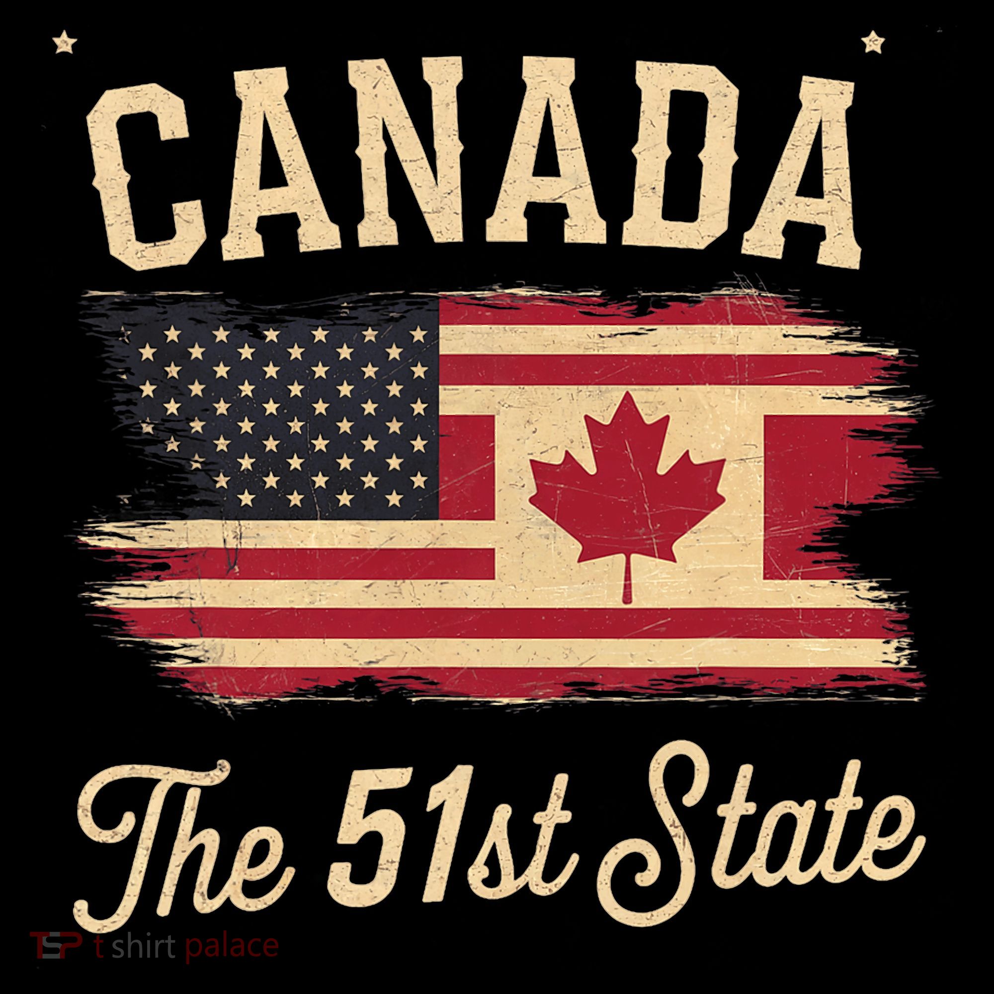 Canada The 51 State Trump Canada U.S State Funny Women's Hoodie