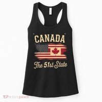 Canada The 51 State Trump Canada U.S State Funny Women's Tank Top thumb 0