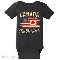 Canada The 51 State Trump Canada U.S State Funny Baby Bodysuit thumb 0