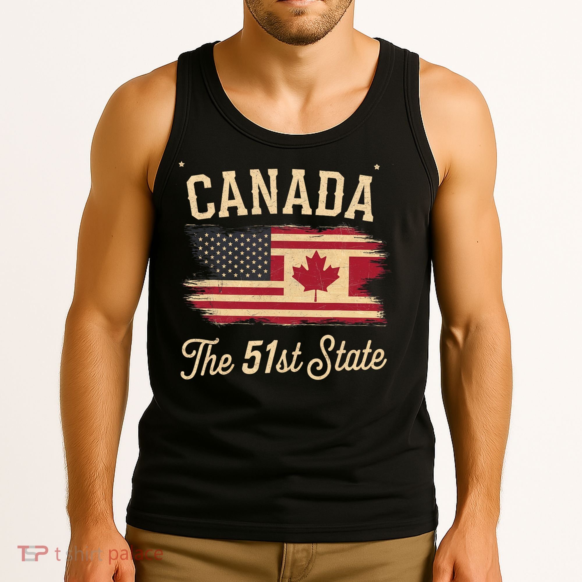 Canada The 51 State Trump Canada U.S State Funny Tank Top