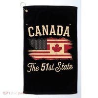 Canada The 51 State Trump Canada U.S State Funny Golf Towel thumb 0