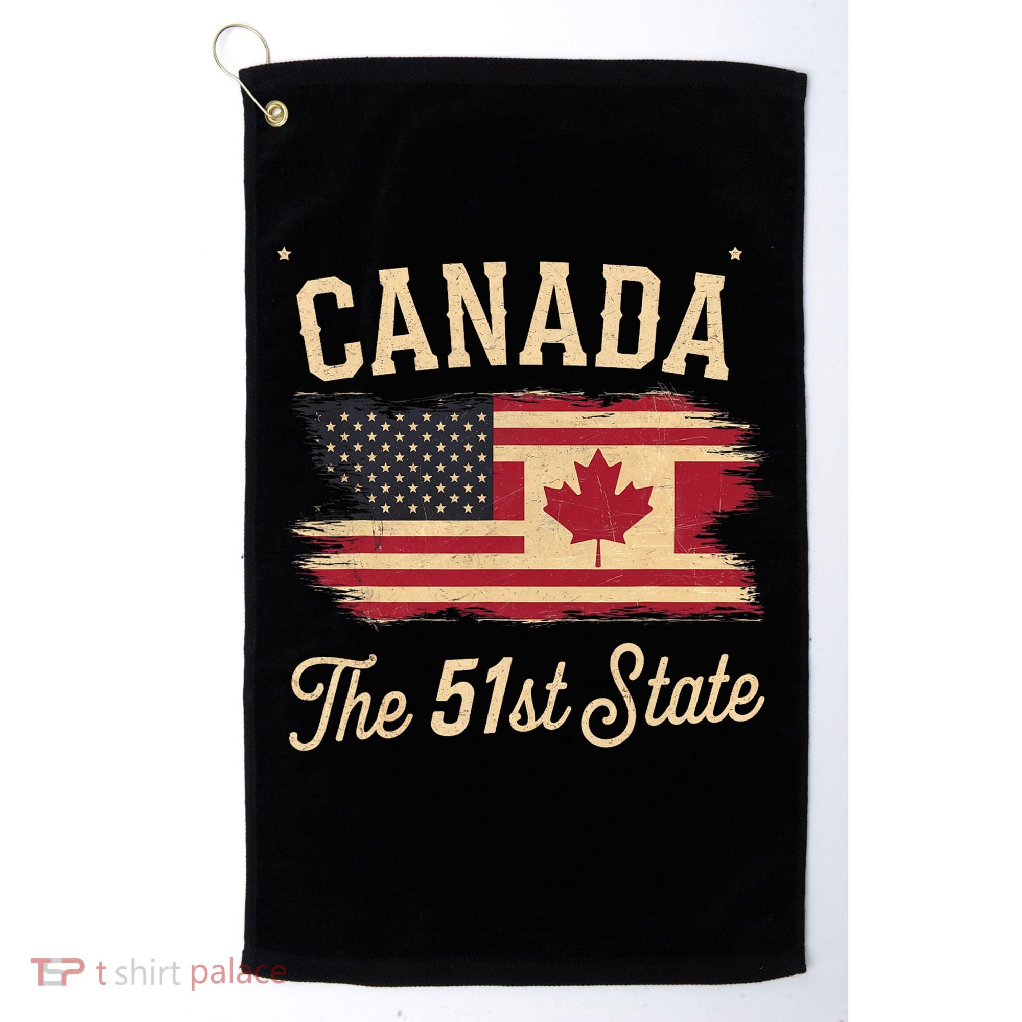 Canada The 51 State Trump Canada U.S State Funny Golf Towel