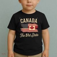 Canada The 51 State Trump Canada U.S State Funny Toddler T-Shirt thumb 2