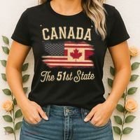 Canada The 51 State Trump Canada U.S State Funny Women's T-Shirt thumb 2