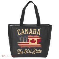 Canada The 51 State Trump Canada U.S State Funny Tote Bag thumb 0