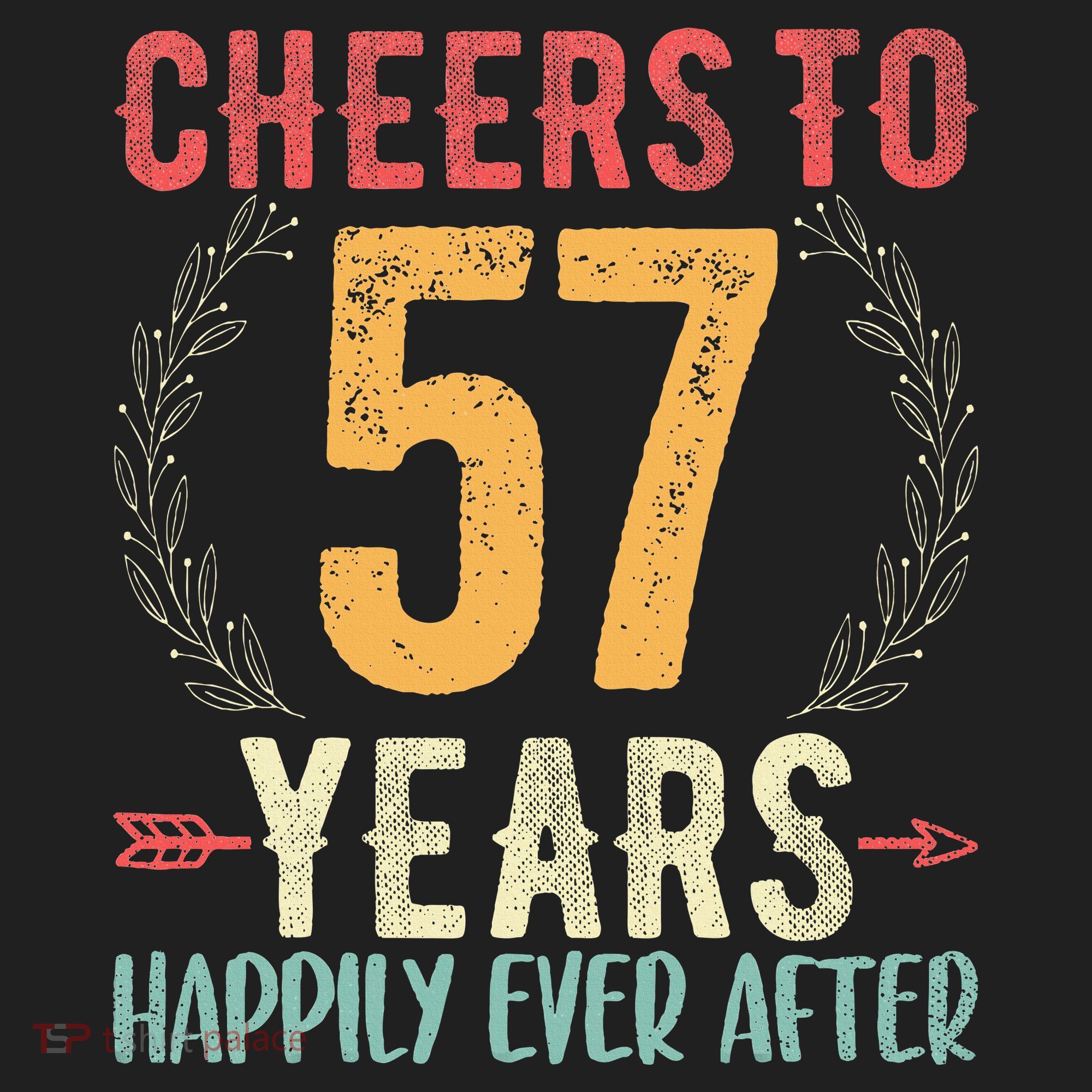 Cheers To 57 Years 57th Wedding Anniversary Husband Wife Women's Sweatshirt