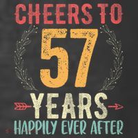 Cheers To 57 Years 57th Wedding Anniversary Husband Wife Women's Hoodie thumb 2