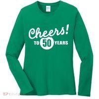 Cheers To 50 Years Birthday Women's Long Sleeve Shirt thumb 0