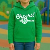Cheers To 50 Years Birthday Kids Hoodie thumb 3