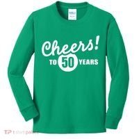 Cheers To 50 Years Birthday Kids Long Sleeve Shirt thumb 0
