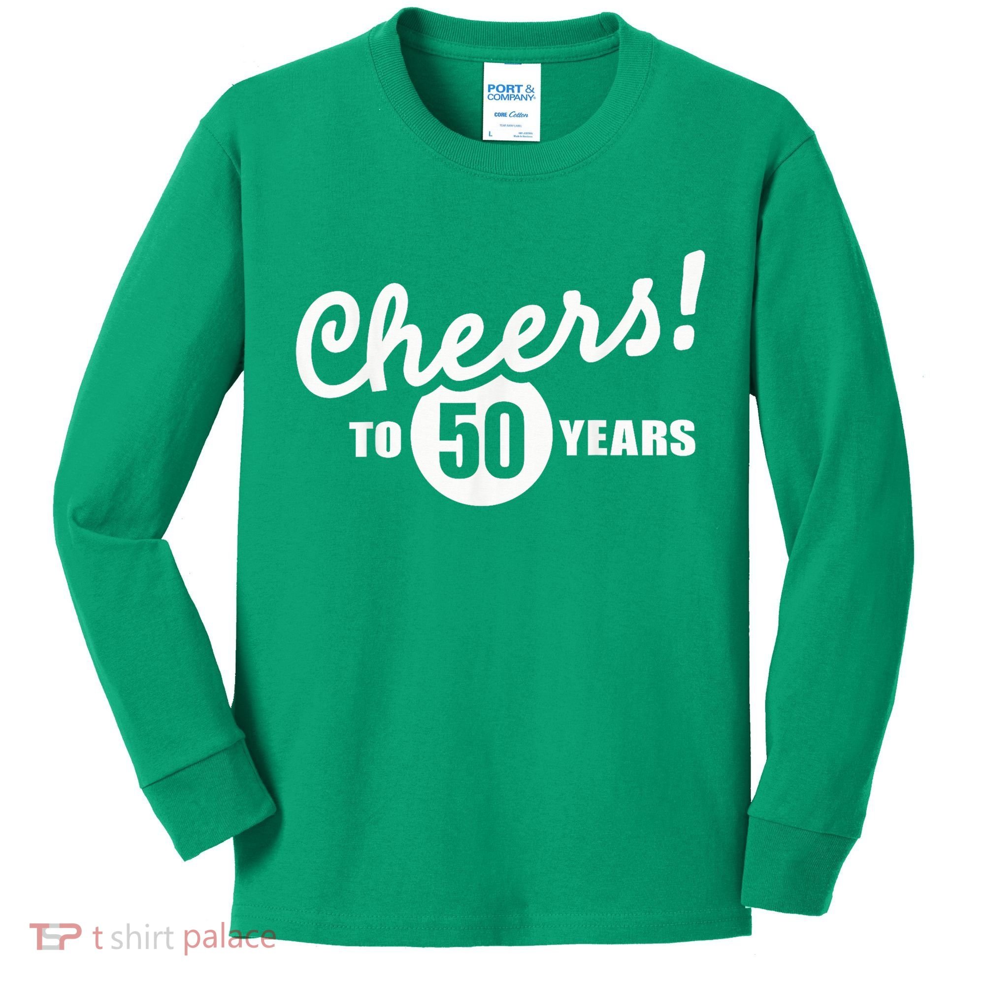 Cheers To 50 Years Birthday Kids Long Sleeve Shirt