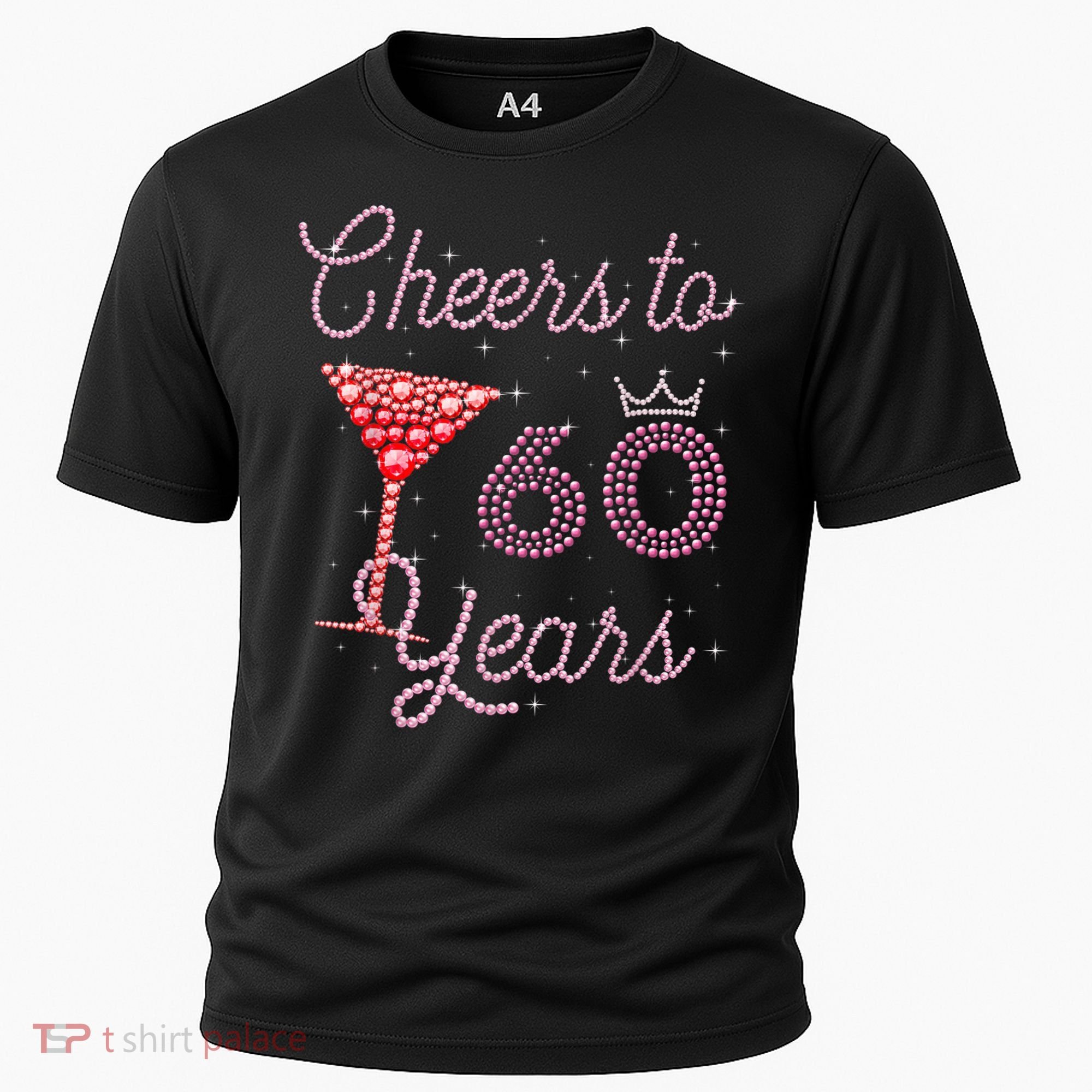 Cheers To 60 Years 60th Birthday 60 Years Old Bday Cooling Performance Crew T-Shirt