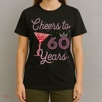 Cheers To 60 Years 60th Birthday 60 Years Old Bday T-Shirt thumb 4