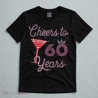 Cheers To 60 Years 60th Birthday 60 Years Old Bday T-Shirt thumb 5