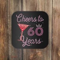 Cheers To 60 Years 60th Birthday 60 Years Old Bday Coaster thumb 0