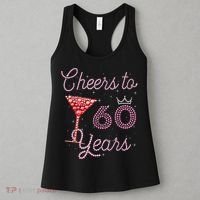 Cheers To 60 Years 60th Birthday 60 Years Old Bday Women's Tank Top thumb 3