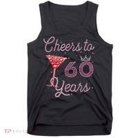 Cheers To 60 Years 60th Birthday 60 Years Old Bday Tank Top thumb 0