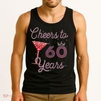 Cheers To 60 Years 60th Birthday 60 Years Old Bday Tank Top thumb 3