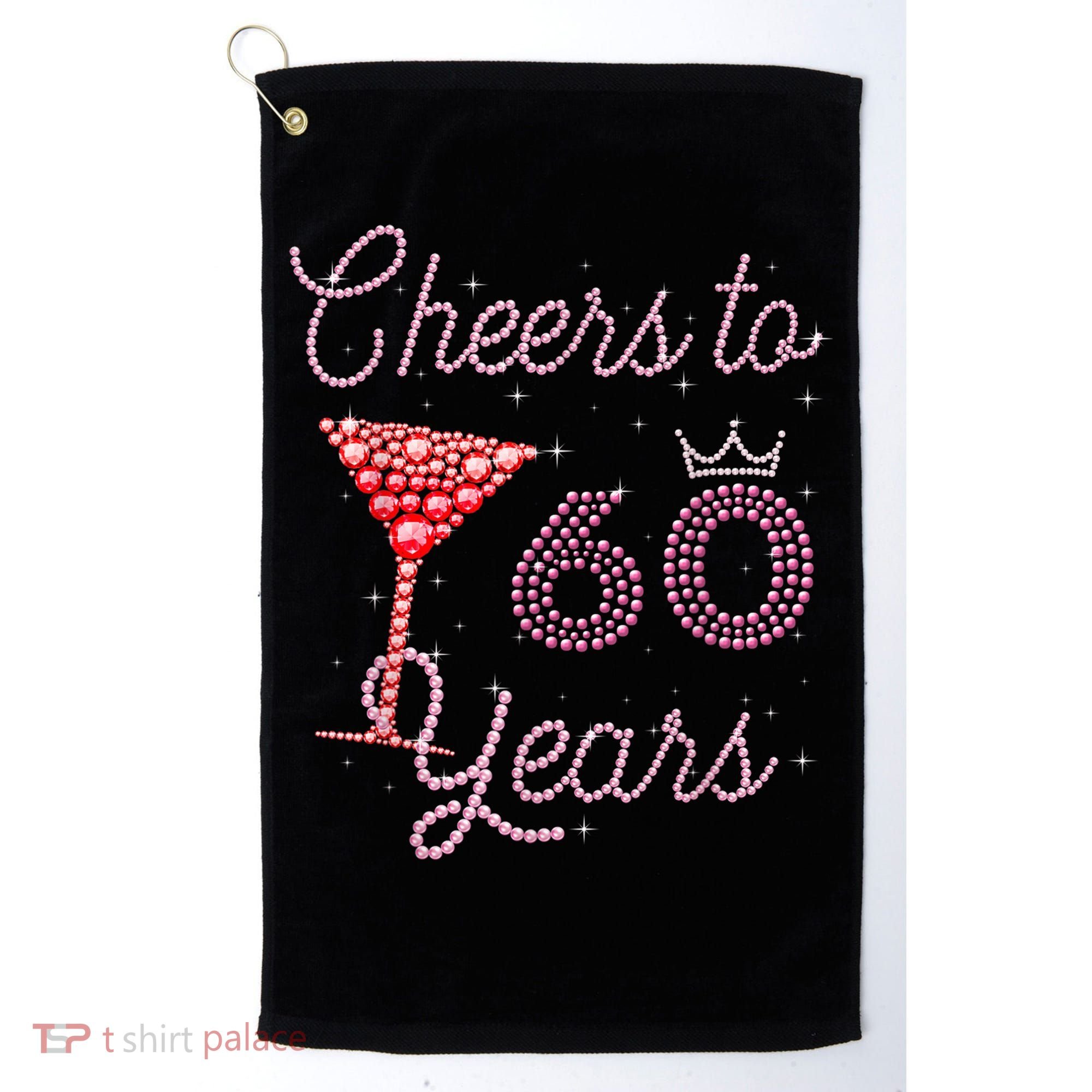 Cheers To 60 Years 60th Birthday 60 Years Old Bday Golf Towel