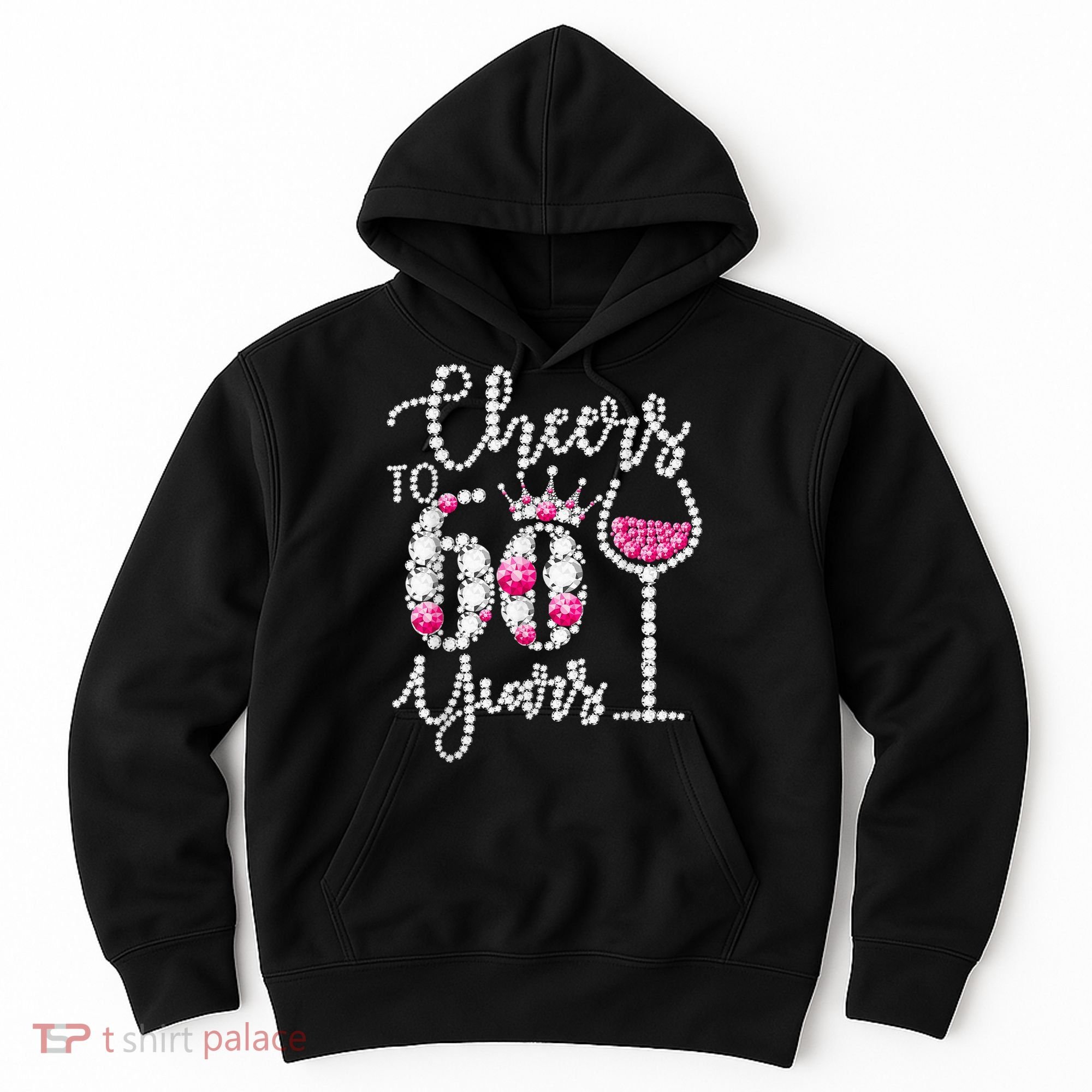 Cheers To 60 Year Old Gift 60th Birthday Queen Drink Wine Hoodie