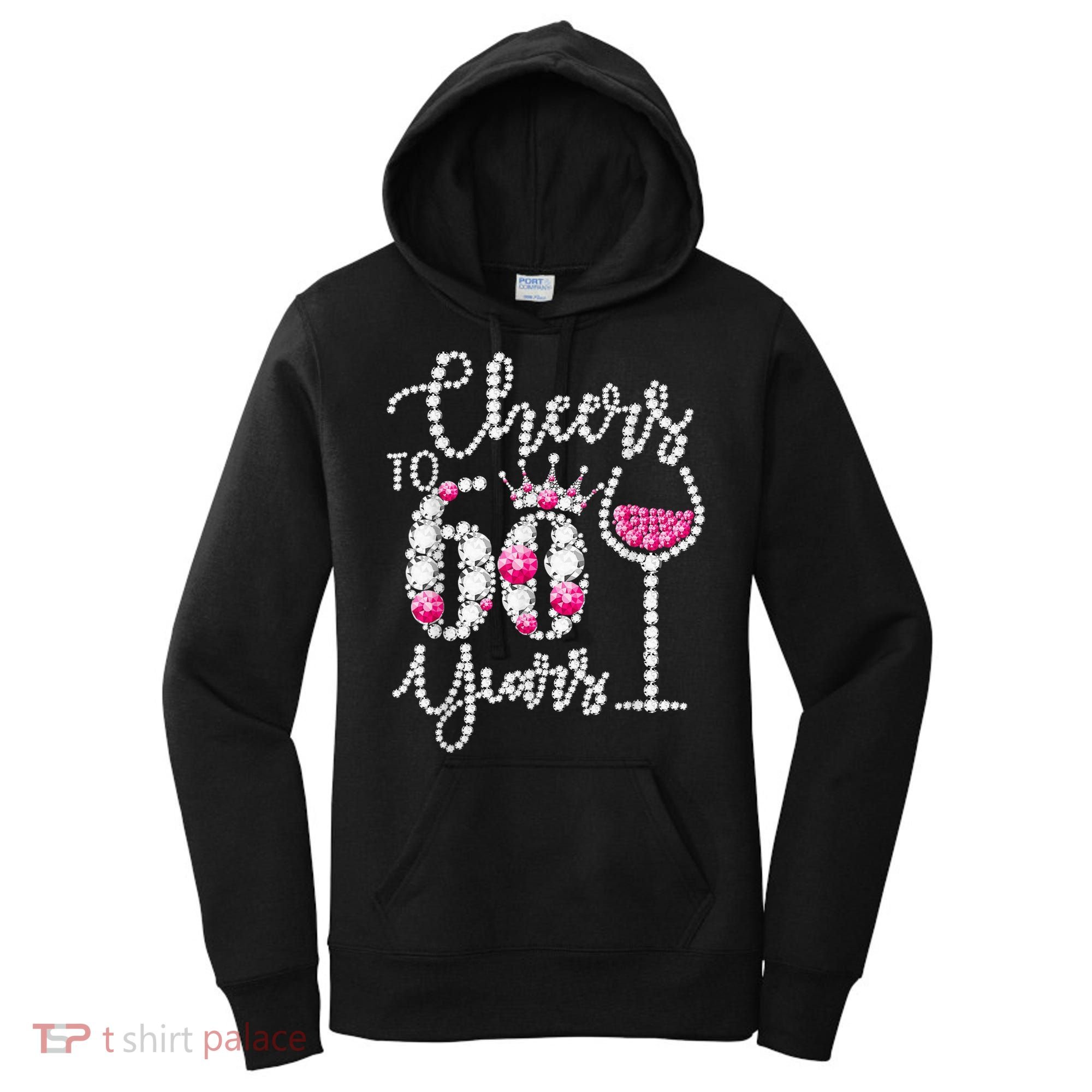 Cheers To 60 Year Old Gift 60th Birthday Queen Drink Wine Women's Hoodie