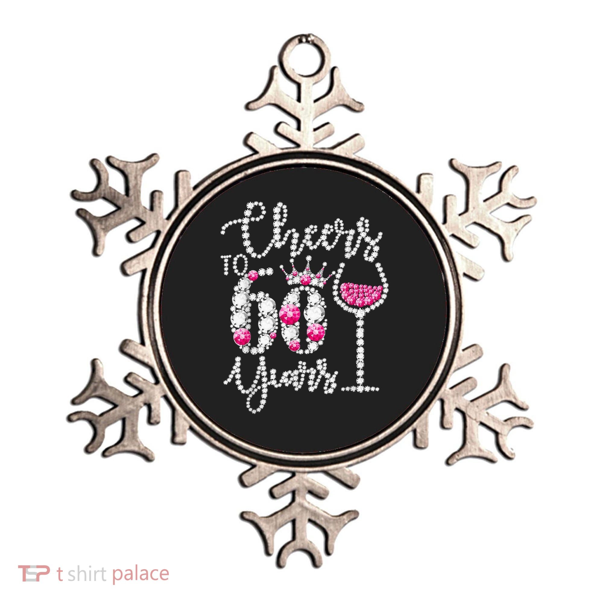 Cheers To 60 Year Old Gift 60th Birthday Queen Drink Wine Ornament