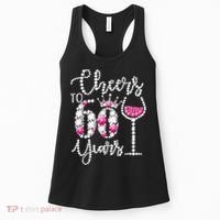 Cheers To 60 Year Old Gift 60th Birthday Queen Drink Wine Women's Tank Top thumb 0