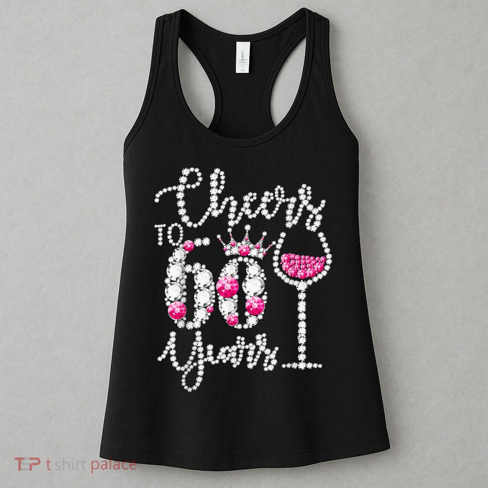Cheers To 60 Year Old Gift 60th Birthday Queen Drink Wine Women's Tank Top