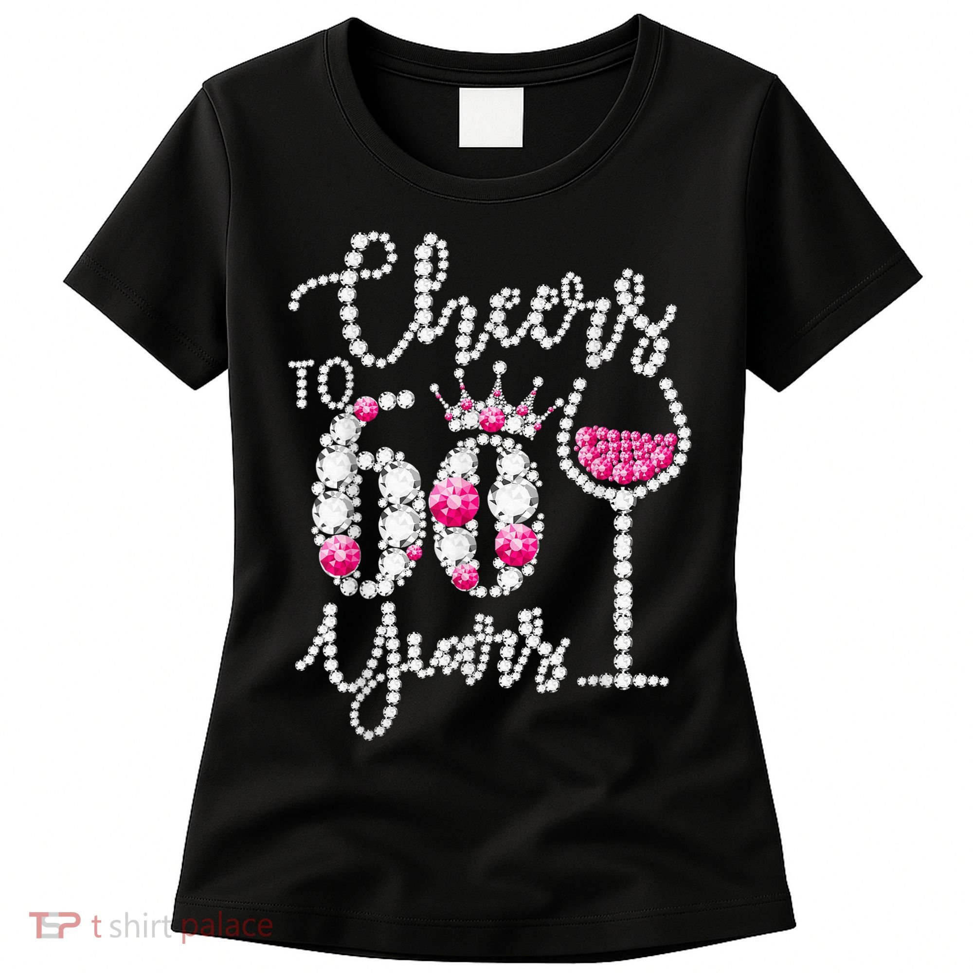 Cheers To 60 Year Old Gift 60th Birthday Queen Drink Wine Women's T-Shirt