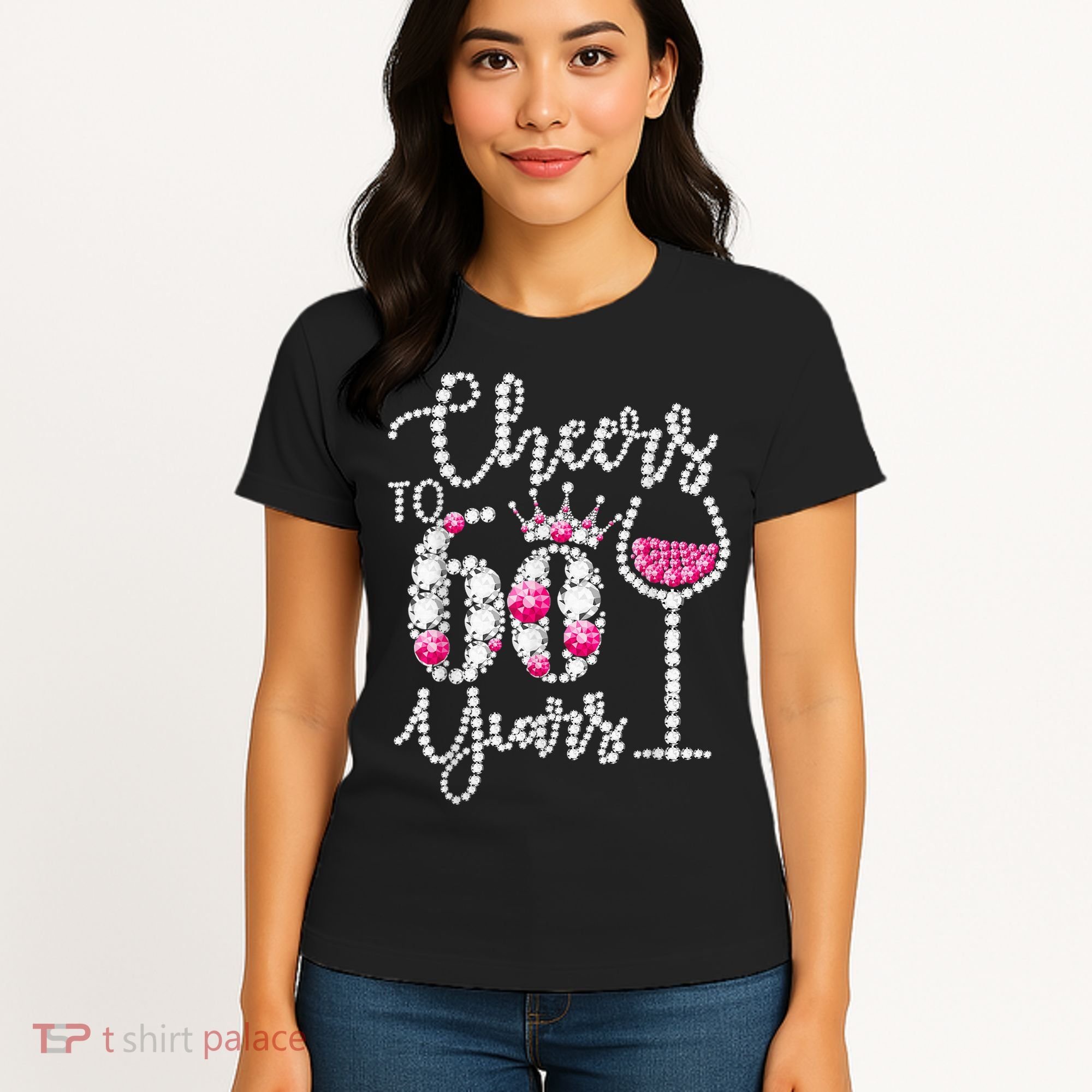 Cheers To 60 Year Old Gift 60th Birthday Queen Drink Wine Women's T-Shirt