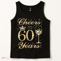 Cheers To 60 Years 60th Queens Birthday 60 Years Old Tank Top thumb 2