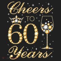 Cheers To 60 Years 60th Queens Birthday 60 Years Old Golf Towel thumb 3