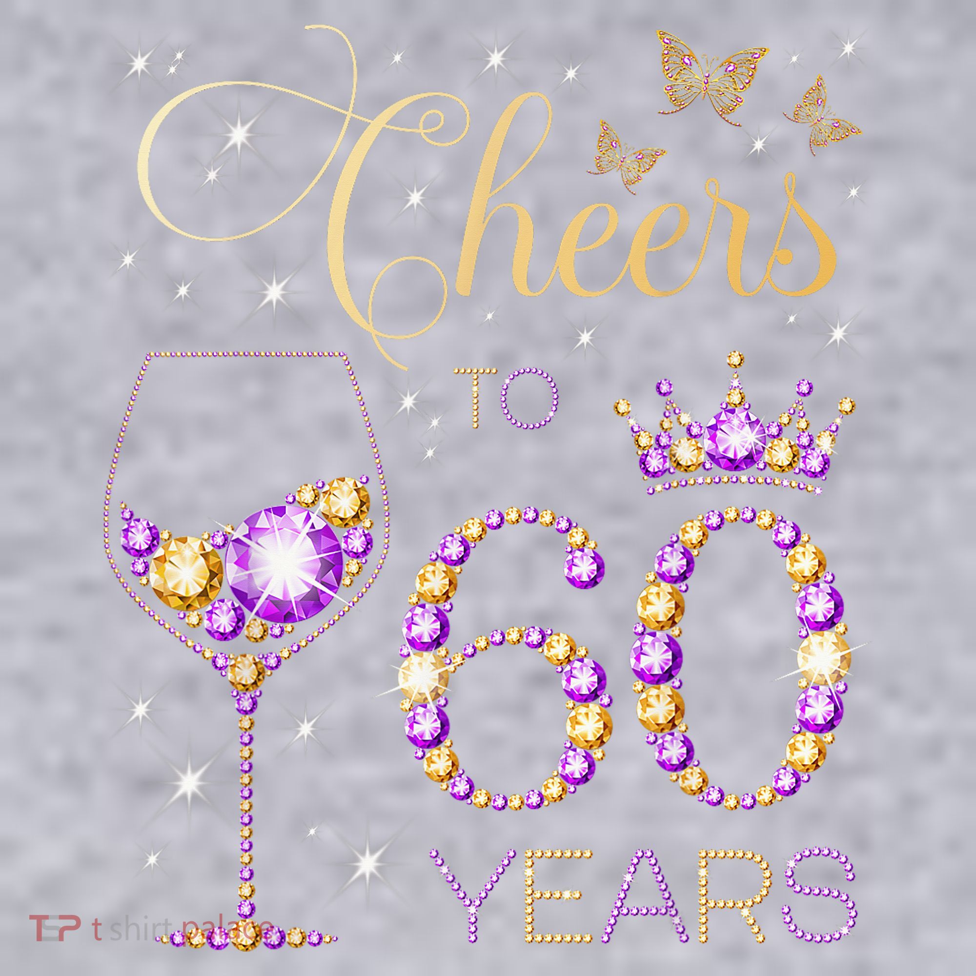 Cheers To 60 Years Old 60th Birthday Party 60th Bday Women's Racerback Cropped Tank