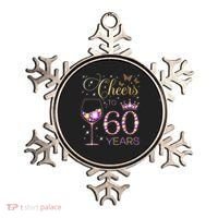 Cheers To 60 Years Old 60th Birthday Party 60th Bday Ornament thumb 0