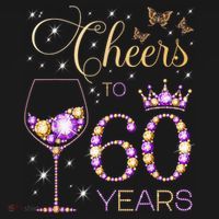 Cheers To 60 Years Old 60th Birthday Party 60th Bday Ornament thumb 1