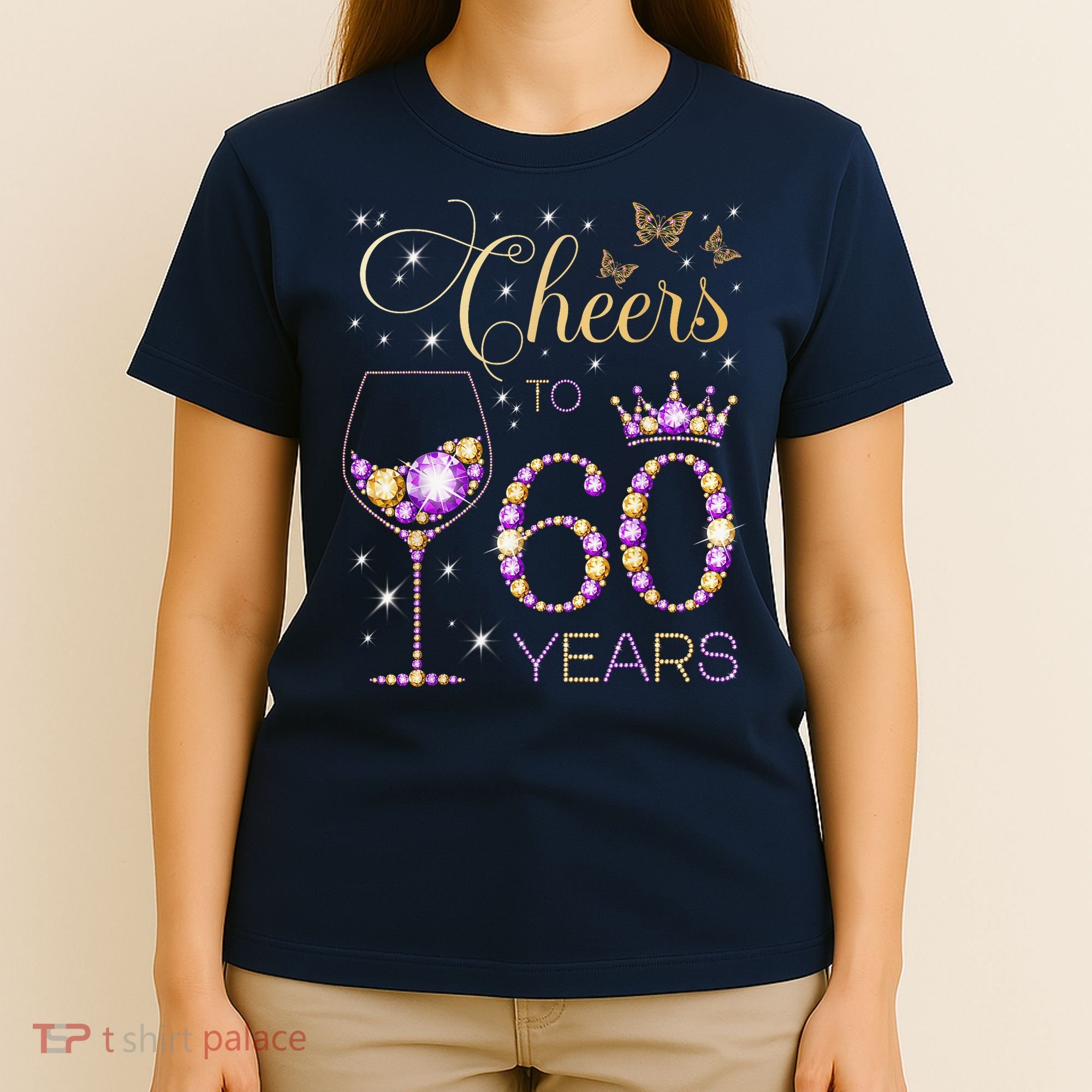 Cheers To 60 Years Old 60th Birthday Party 60th Bday T-Shirt