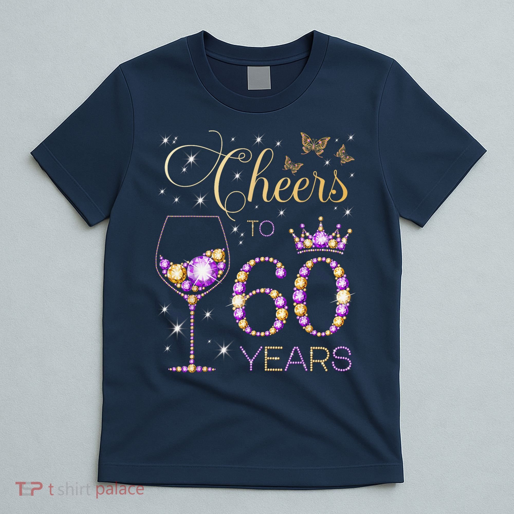 Cheers To 60 Years Old 60th Birthday Party 60th Bday T-Shirt