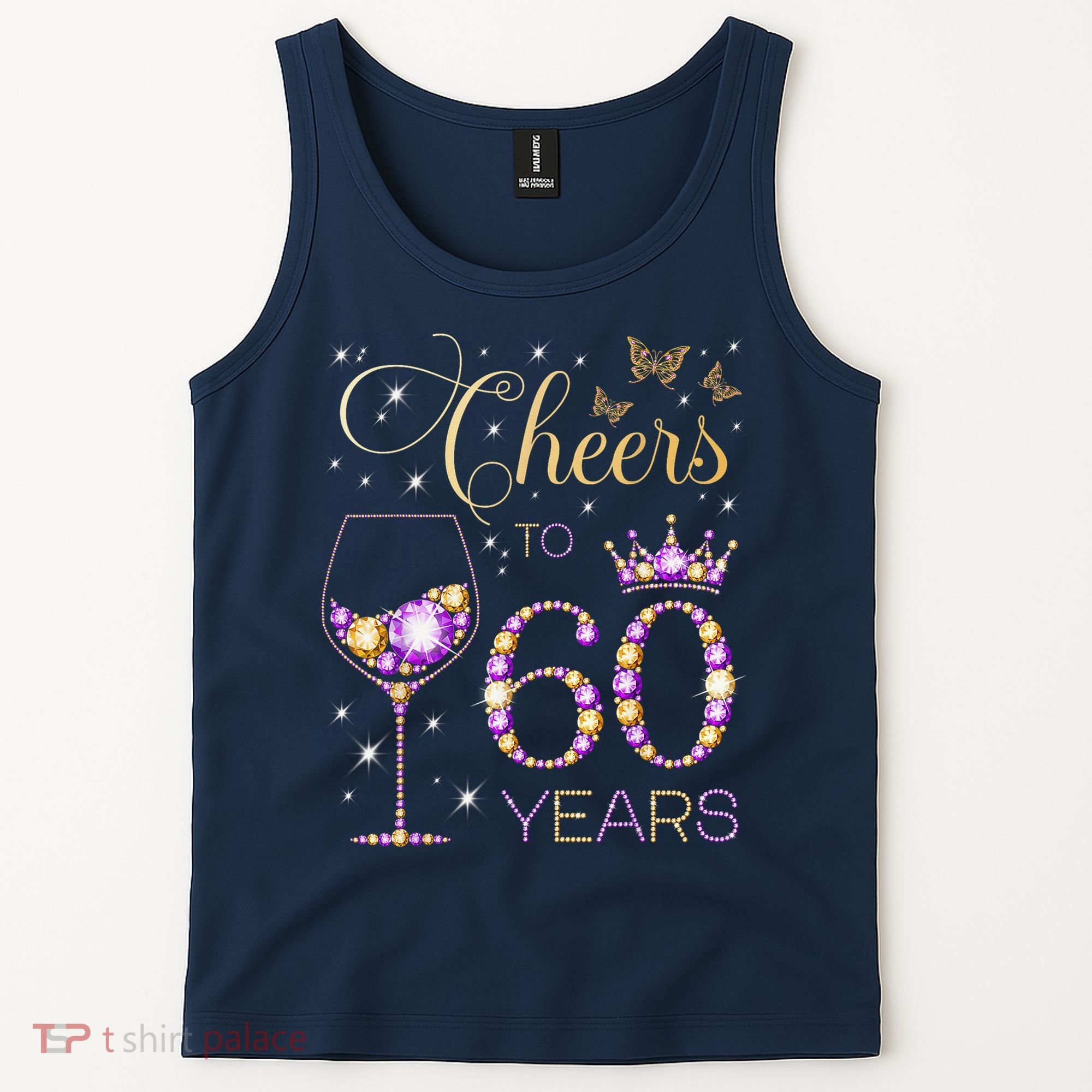 Cheers To 60 Years Old 60th Birthday Party 60th Bday Tank Top