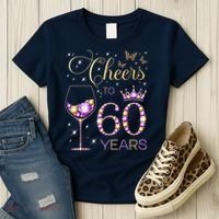 Cheers To 60 Years Old 60th Birthday Party 60th Bday Women's T-Shirt thumb 3