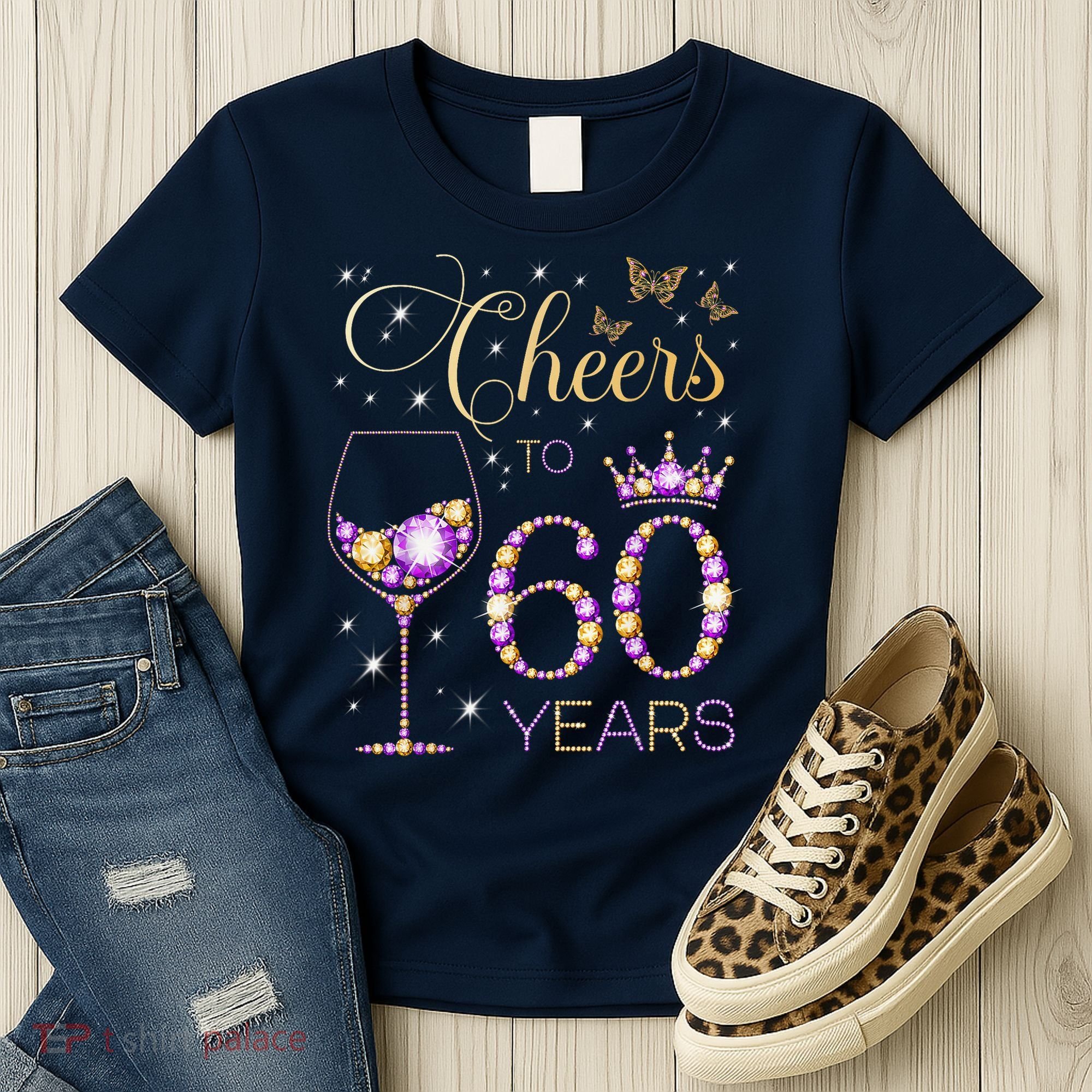 Cheers To 60 Years Old 60th Birthday Party 60th Bday Women's T-Shirt