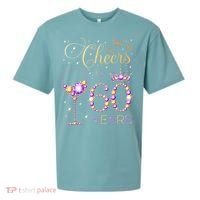 Cheers To 60 Years Old 60th Birthday Party 60th Bday Sueded Cloud Jersey T-Shirt thumb 0