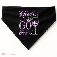 Cheers to 60 Years Old Wo Purple Crown 60th Birthday Pullover Hoodie USA-Made Doggie Bandana thumb 0